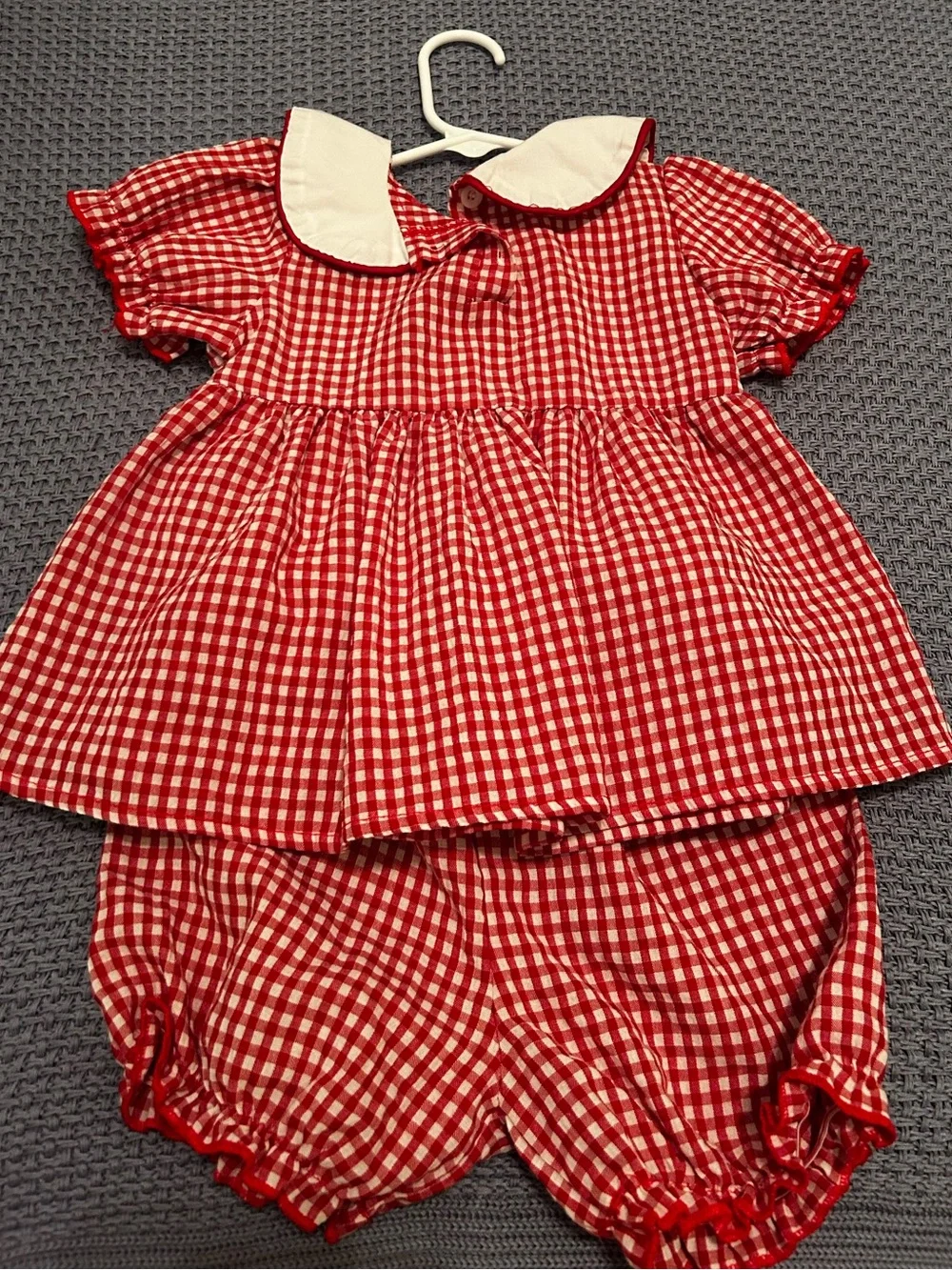 Smocked Red Gingham Back to school outfit